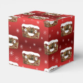 Grappig kerstgebak Pattern Red Bedankdoosjes (Achterkant)