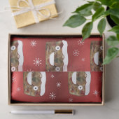 Grappig kerstgebak Pattern Red Tissuepapier (Geschenk)