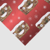 Grappig kerstgebak Pattern Red Tissuepapier (Detail)