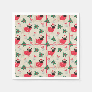 Grappig kerstgebak servet