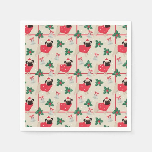 Grappig kerstgebak servet (Voorkant)