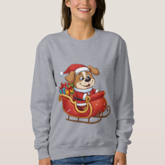 Grappig Kersthond T-Shirt | Schattige Kerstman sle