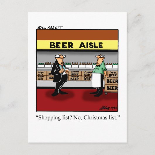 Grappig kerstHumor Briefkaart (Voorkant)