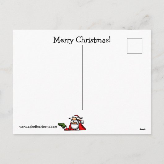 Grappig kerstHumor Briefkaart (Achterkant)