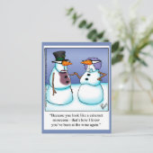 Grappig kerstHumor Briefkaart (Staand voorkant)