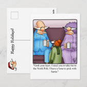 Grappig kerstHumor Briefkaart (Voorkant / Achterkant)