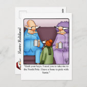 Grappig kerstHumor Briefkaart (Voorkant / Achterkant)