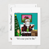 Grappig kerstHumor Briefkaart (Voorkant / Achterkant)