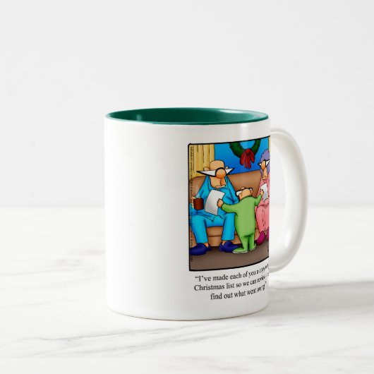 Grappig kerstHumor Mok Gift (Voorkant rechts)