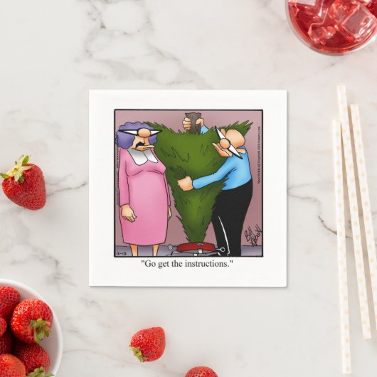 Grappig kerstHumor Napkins Servet (Insitu)