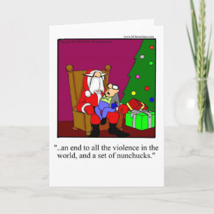 Grappig kerstHumor Wenskaart Feestdagen Kaart