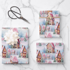 Grappig kerstinpakpapier ontwerp inpakpapier vel