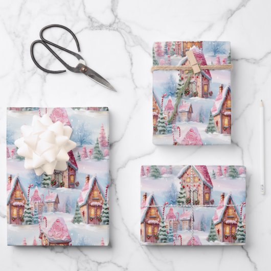 Grappig kerstinpakpapier ontwerp inpakpapier vel (Voorkant)