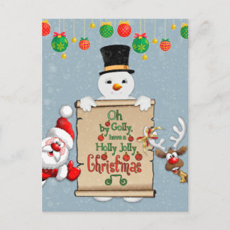 Grappig kerstkaartje met kerstcadeaus briefkaart