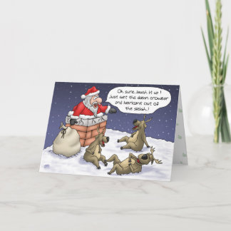 Grappig kerstkaartjes: eend feestdagen kaart