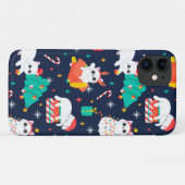 Grappig kerstkatten Case-Mate iPhone case (Achterkant (horizontaal))