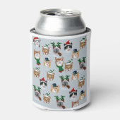 Grappig kerstkatten, liefdevol ontwerp voor vun ka blikjeskoeler (Blikje Voorkant)