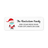 Grappig kerstkerstkerstkerstkerstkerstmannetje gep etiket (Voorkant)