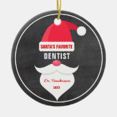 Grappig kerstkerstkerstkerstman's Favoriete Dentis Keramisch Ornament (Voorkant)