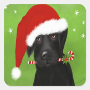 Grappig kerstlabrador, Dog Sticker
