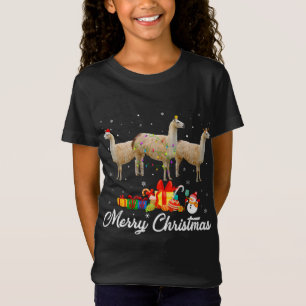 Grappig kerstlama Xmas Pajama Llama Animals L T-shirt