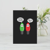 Grappig kerstlampje met licht licht kaart (Staand voorkant)