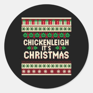 Grappig Kerstman Chickenleigh Het is Kerstmis Ronde Sticker