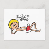 Grappig kerstman hier Humor Briefkaart (Voorkant)