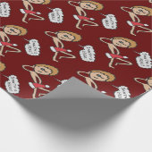 Grappig kerstman hier Humor Cadeaupapier (Hoek)