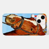 Grappig Kerstman Hoed Paard Kerstmis Case-Mate iPhone Case (Achterkant (horizontaal))