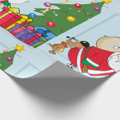 Grappig Kerstman Inpakpapier