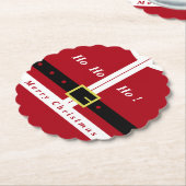 Grappig Kerstman Kerst Papier Onderzetter (Gekanteld)