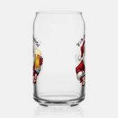 Grappig Kerstman meest geweldige tijd feest Blikvorm Glas (Rechts)