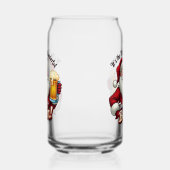 Grappig Kerstman meest geweldige tijd feest Blikvorm Glas (Links)