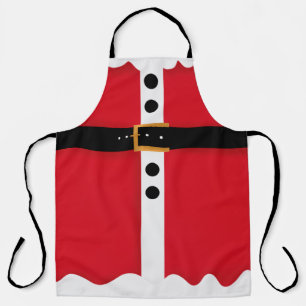 Grappig Kerstman pak rood zwart winter Kerstmis Schort