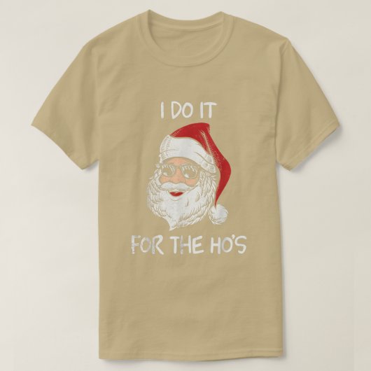 Grappig Kerstman Shirt - Retro Kerstman Ik Doe Het (Design voorkant)