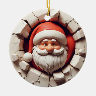 Grappig Kerstman Wall-Break kerstversiering Keramisch Ornament
