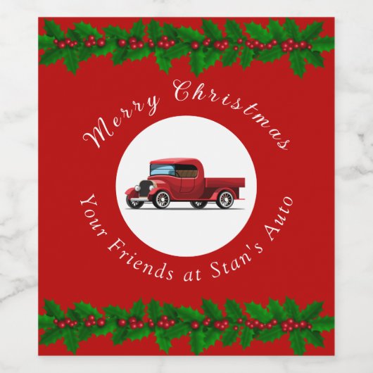 Grappig kerstmechanisch etiket voor automatische r (Enkel label)