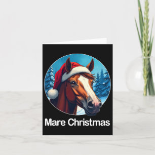 Grappig Kerstmerrie Paardrijden Paardenliefhebber Kaart