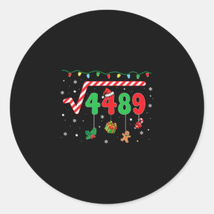 Grappig Kerstmis 6 7 Wiskunde Docent 67 Meme Vierk Ronde Sticker