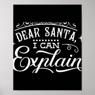 Grappig Kerstmis Beste Sint Ik Kan Uitleggen Scrip Poster