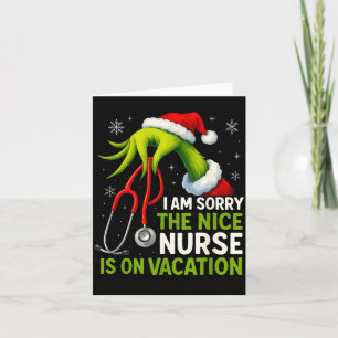 Grappig Kerstmis Het Spijt Me De Niche Verpleegste Kaart