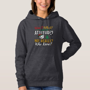 Grappig Kerstmis Hond Attitude Quote Vintage T-shi Hoodie