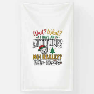 Grappig Kerstmis Hond Attitude Quote Vintage T-shi Spandoek
