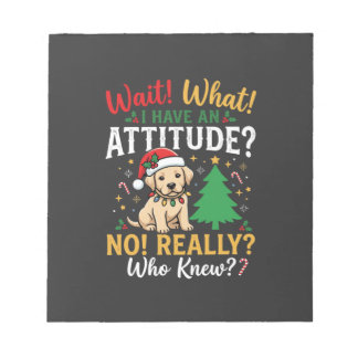 Grappig Kerstmis Hond Attitude Vakantie Notitieblok