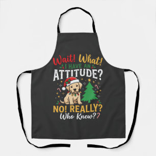 Grappig Kerstmis Hond Attitude Vakantie Schort