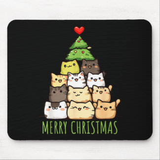 Grappig Kerstmis Kat Liefde Shirt _ Schattige Kat Muismat