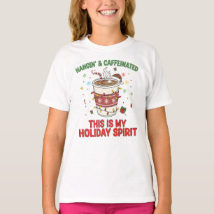Grappig Kerstmis Koffie Liefhebber T-shirt" Vakant T-shirt