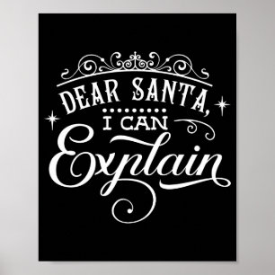 Grappig kerstmis lieve sante ik kan script t uitle poster