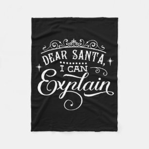 Grappig kerstmis lieve sante ik kan script uitlegg fleece deken